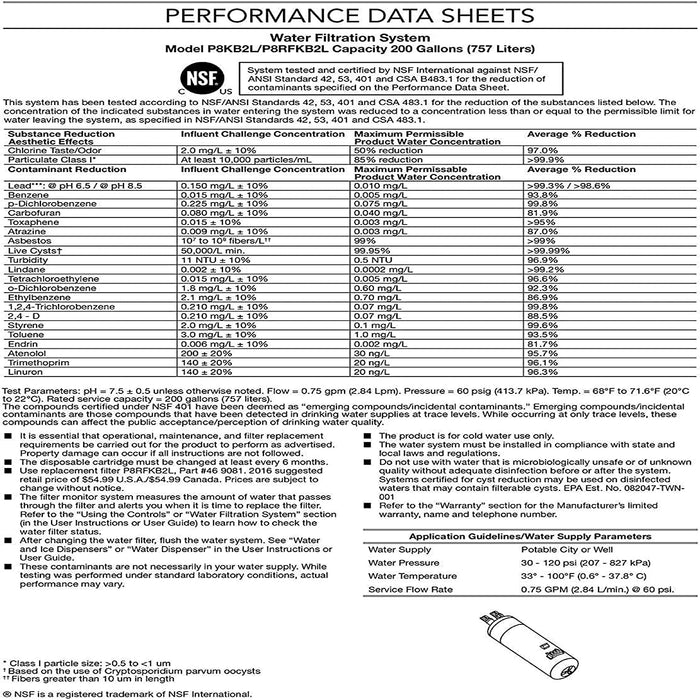 Kenmore 9081-469081, 469930, 9930 Refrigerator Water Filter
